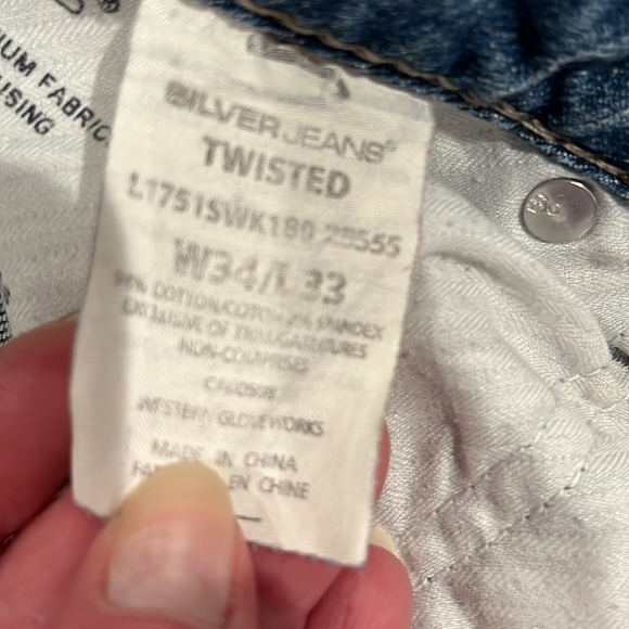 Men’s silver twisted 34 x 31 - Picture 4 of 12